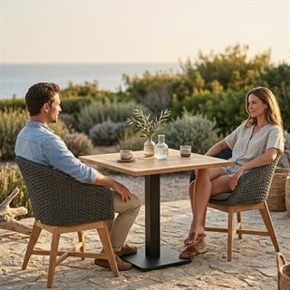 Kayu Teak 2 Kişilik Bahçe Masa Takımı