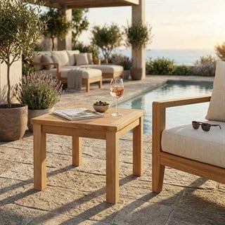 Kayu Teak Bogor Kare Yan Sehpa