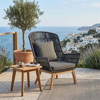 Kayu Teak Minoto Lounge Yüksek Sırtlı Koltuk