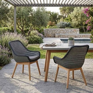 Kayu Teak Monaco Hasır Sandalye