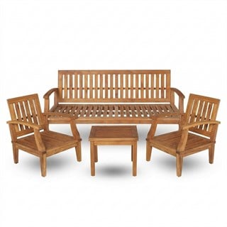 Kayu Teak Yağlı Bahçe Oturma Grubu