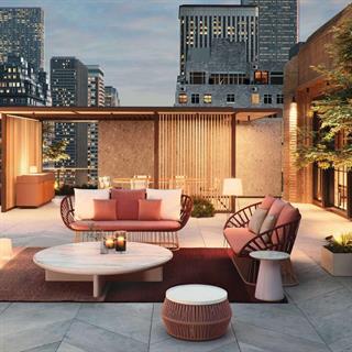 Kettal Cala Wet Stone Porous Grey 3-Seater Sofa