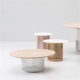 Kettal Mesh Teak Corten Yuvarlak Orta Sehpa