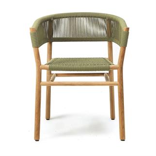 Ethimo Kilt Teak Olive Green Kollu Sandalye 