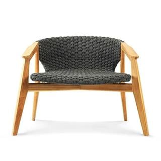 Ethimo Knit Alçak Sırtlı Teak Lava Grey Koltuk