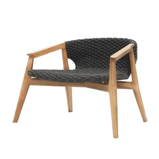 Ethimo Knit Alçak Sırtlı Teak Lava Grey Koltuk
