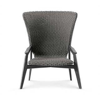 Ethimo Knit Yüksek Sırtlı Lava Grey Black Koltuk