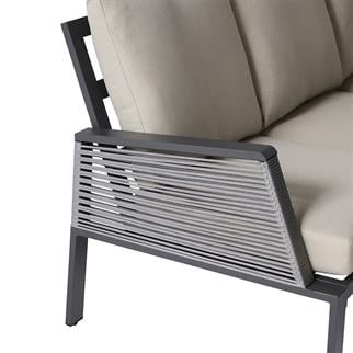 Nuu Garden Kuta Anthracite Corner Sofa Set