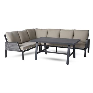 Nuu Garden Kuta Anthracite Corner Sofa Set