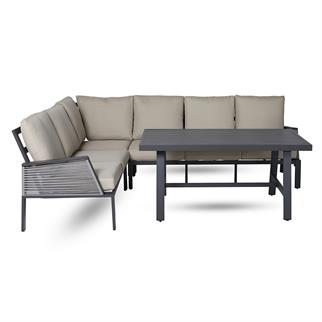 Nuu Garden Kuta Anthracite Corner Sofa Set