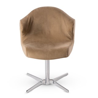Alster Sandalye-Döner Ayak-Kumaş Alcantara (1112) Dove Grey-(Grade S)