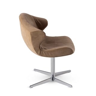 Alster Sandalye-Döner Ayak-Kumaş Alcantara (1112) Dove Grey-(Grade S)
