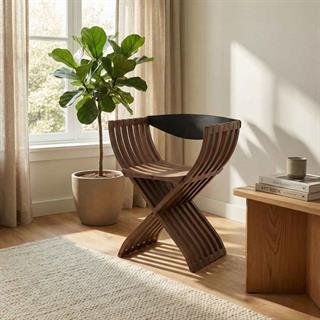 Ligne Roset Curule Walnut Chair