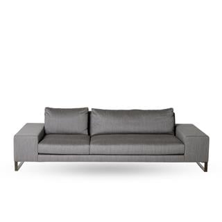 Exclusif 2 Large İkili Kanepe-With Armrest B (Alçak Kollu)-Kumaş  Tonic Acier (Grade H)-(Sırt ve Kırlent Dahil)