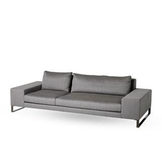 Exclusif 2 Large İkili Kanepe-With Armrest B (Alçak Kollu)-Kumaş  Tonic Acier (Grade H)-(Sırt ve Kırlent Dahil)