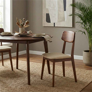 Ligne Roset Marcella Walnut White Armless Chair