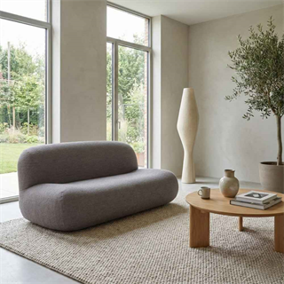 Ligne Roset Pukka Gris İkili Kanepe