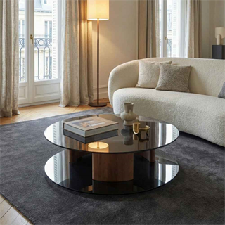 Ligne Roset Quantique Walnut Coffee Table