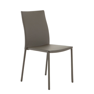 Ligne Roset Slim Grey Leather Armless Chair