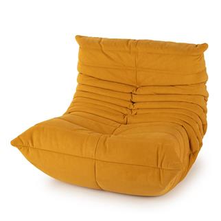 Ligne Roset Togo Curry Armchair and Pouf