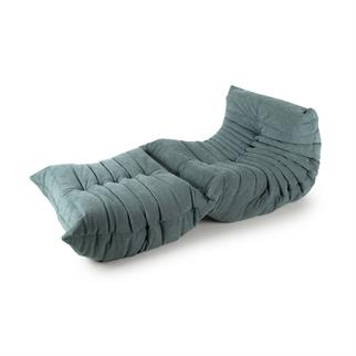 Ligne Roset Togo Glass Green Armchair and Pouf