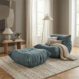 Ligne Roset Togo Glass Green Pouf