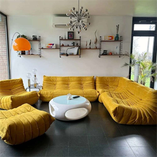 Ligne Roset Togo Large Curry 3-Seater Sofa