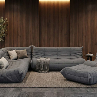 Ligne Roset Togo Large Dark Grey 3-Seater Sofa