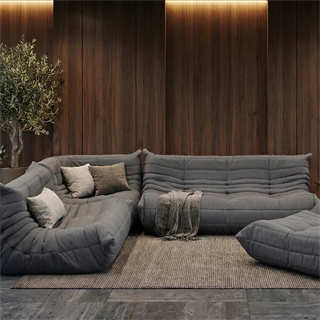Ligne Roset Togo Small Dark Grey İkili Kanepe