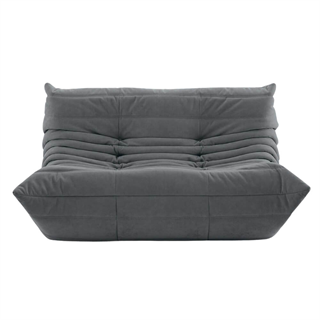 Ligne Roset Togo Small Dark Grey İkili Kanepe