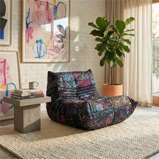 Ligne Roset Togo Tam Noir Fireside Chair