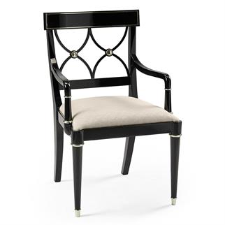 Jonathan Charles Madison Piano Black Armchair