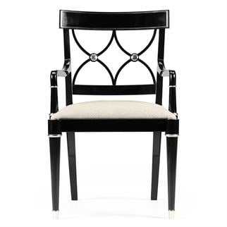 Jonathan Charles Madison Piano Black Armchair