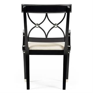 Jonathan Charles Madison Piano Black Armchair