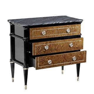 Jonathan Charles Madison Piano Black Nightstand (Large)