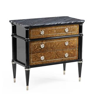 Jonathan Charles Madison Piano Black Nightstand (Large)