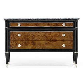 Jonathan Charles Madison Black Marble Top Dresser