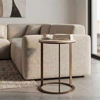 Mitchell Gold+Bob Williams Allure Yuvarlak Yan Sehpa