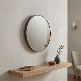 Mitchell Gold+Bob Williams Emery Pewter 40 cm Yuvarlak Ayna