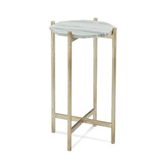 Bassett Mirror Mixson Altıgen Silver Yan Sehpa