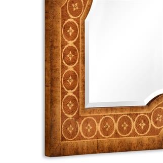 Jonathan Charles Napoleon III Satinwood Marquetry Mirror