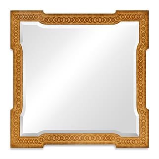 Jonathan Charles Napoleon III Satinwood Marquetry Mirror