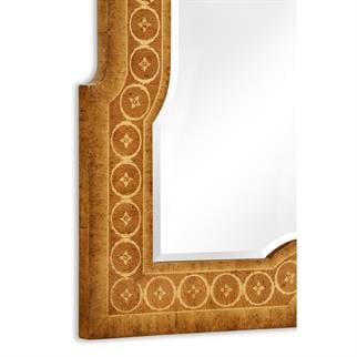 Jonathan Charles Napoleon III Satinwood Marquetry Mirror