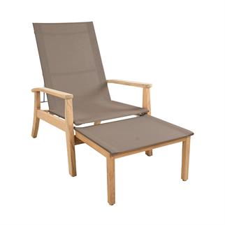 Alfresco Napoli 2 Parçalı Taupe Şezlong