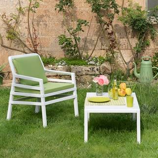 Nardi Aria 60 Square White Coffee Table