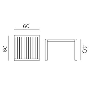 Nardi Aria Tortora Kare Sehpa