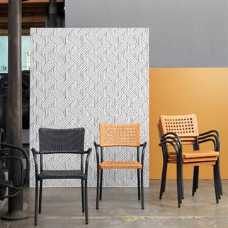 Nardi Artica Caffe Wicker Stackable Armchair
