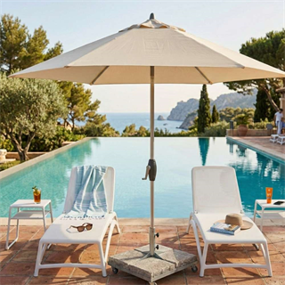 Nardi Atlantico Bianco 2 Şezlong 2 Sehpa 1 Şemsiye Takımı