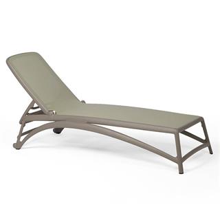 Nardi Atlantico - Pop Tortora Side Table and Stackable Sun Lounger Set