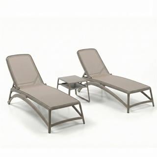 Nardi Atlantico Pop Tortora Lounge Chair and Side Table Set